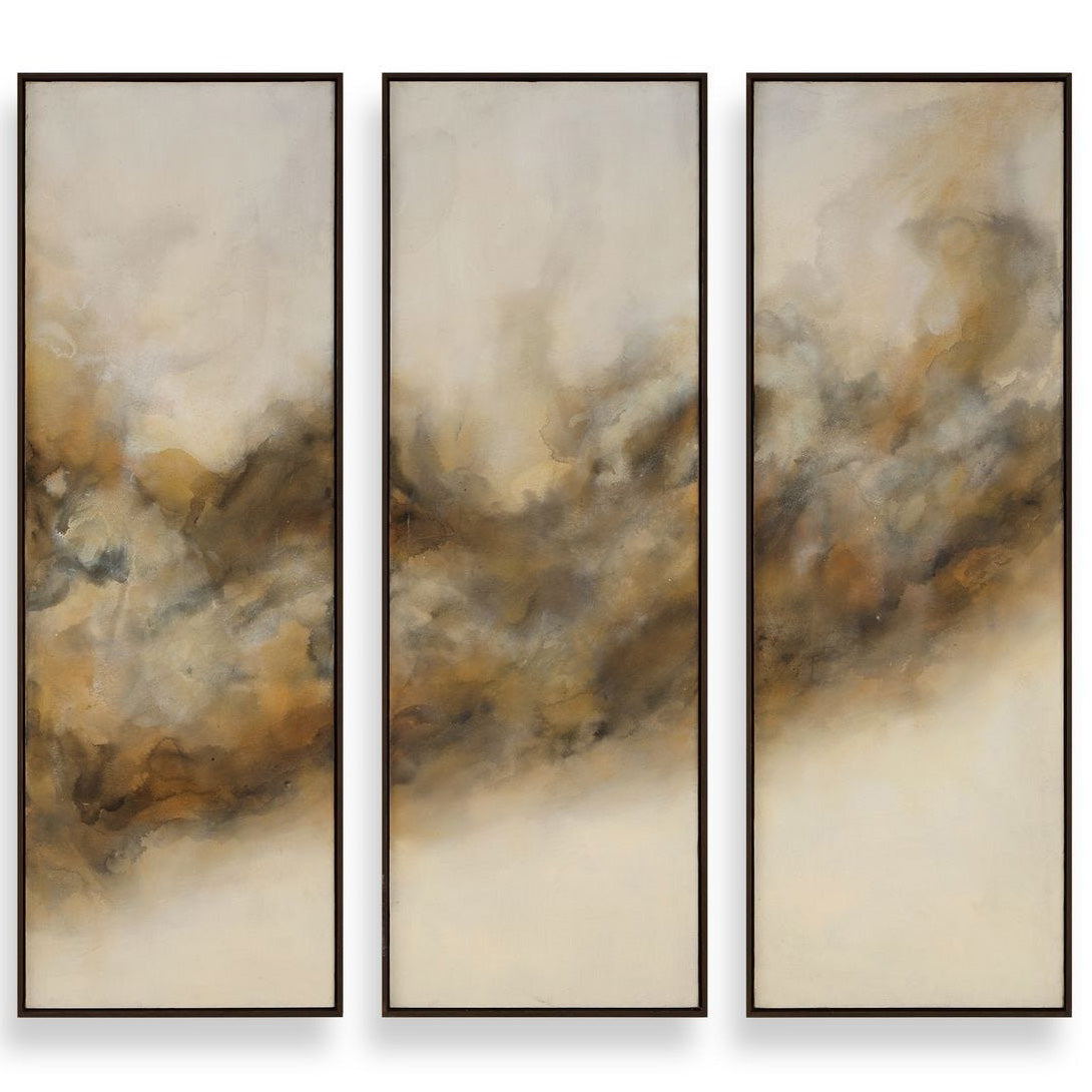 Smoke Break Hand Painted Modern Art - Set of 3 by Uttermost