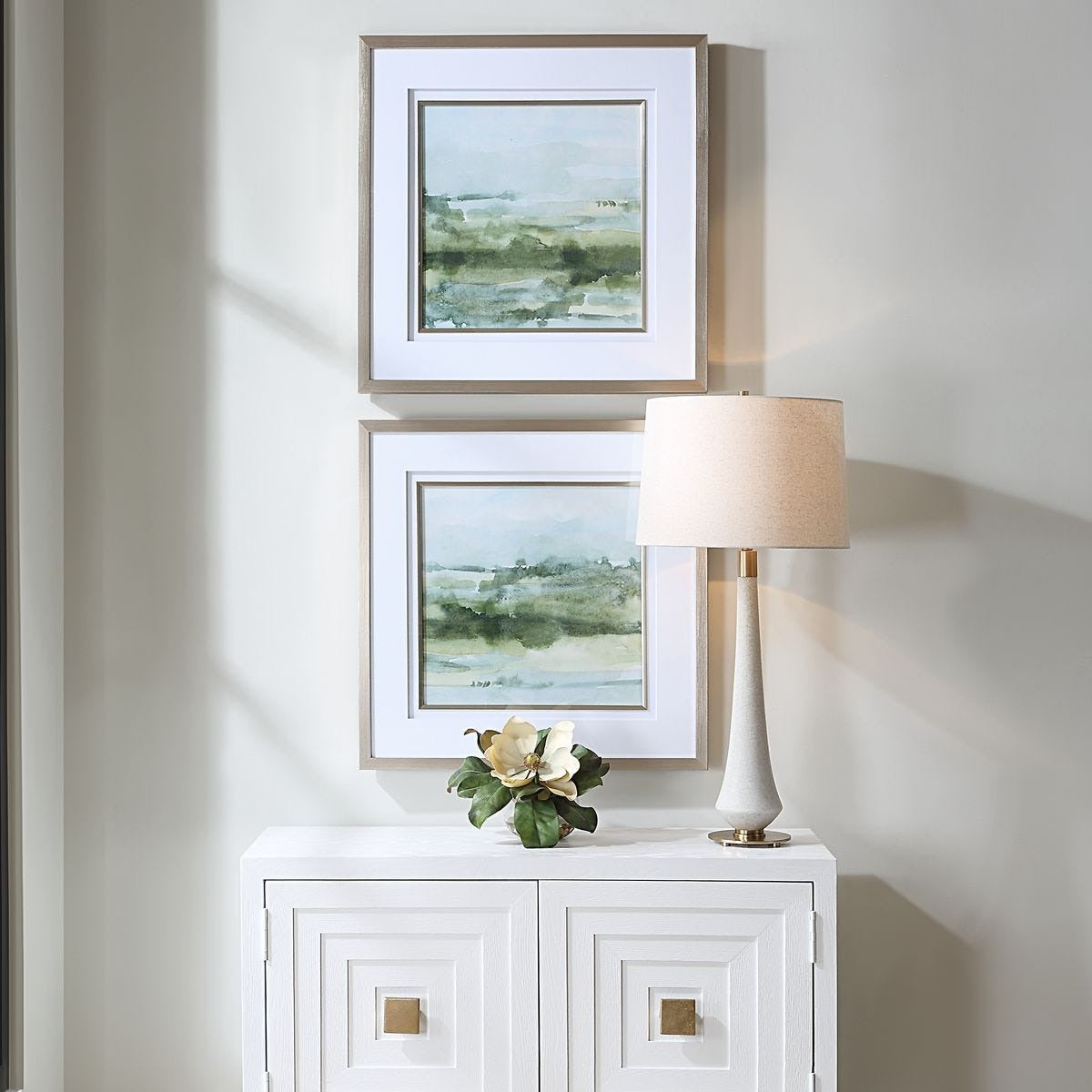 Soft Sage Framed Prints Set of 2 by Uttermost