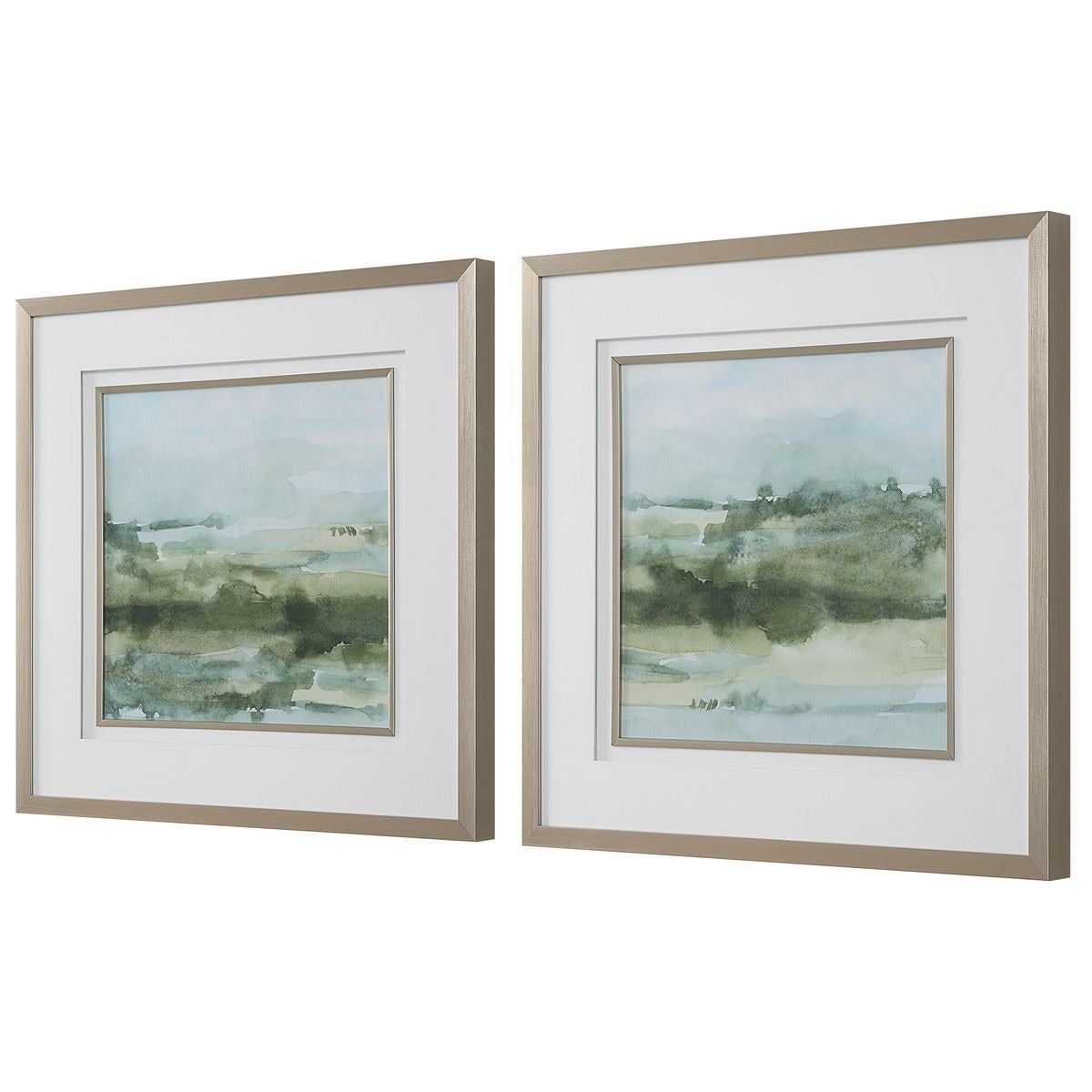 Soft Sage Framed Prints Set of 2 by Uttermost
