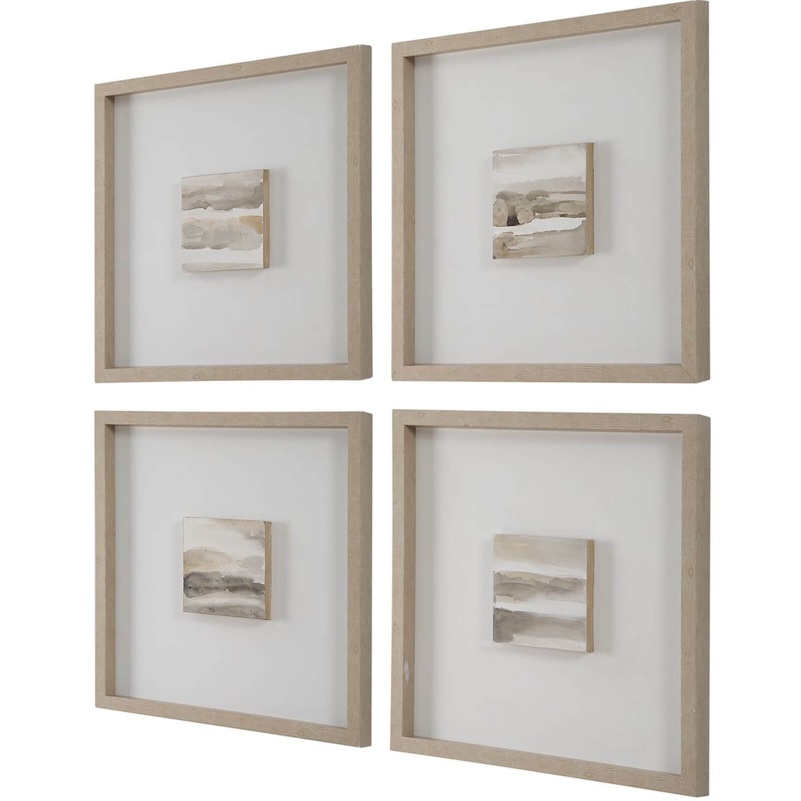 Studying Sepia Hand Painted Canvases - Set of 4 by Uttermost