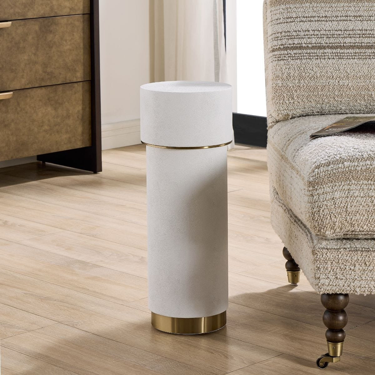 Wessex Drink Table in White by Uttermost