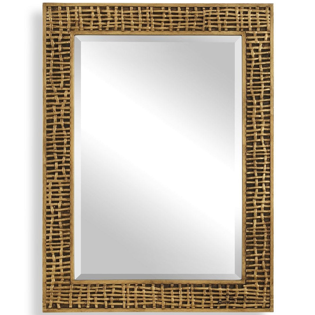 Woven In Time Mirror in Gold by Uttermost