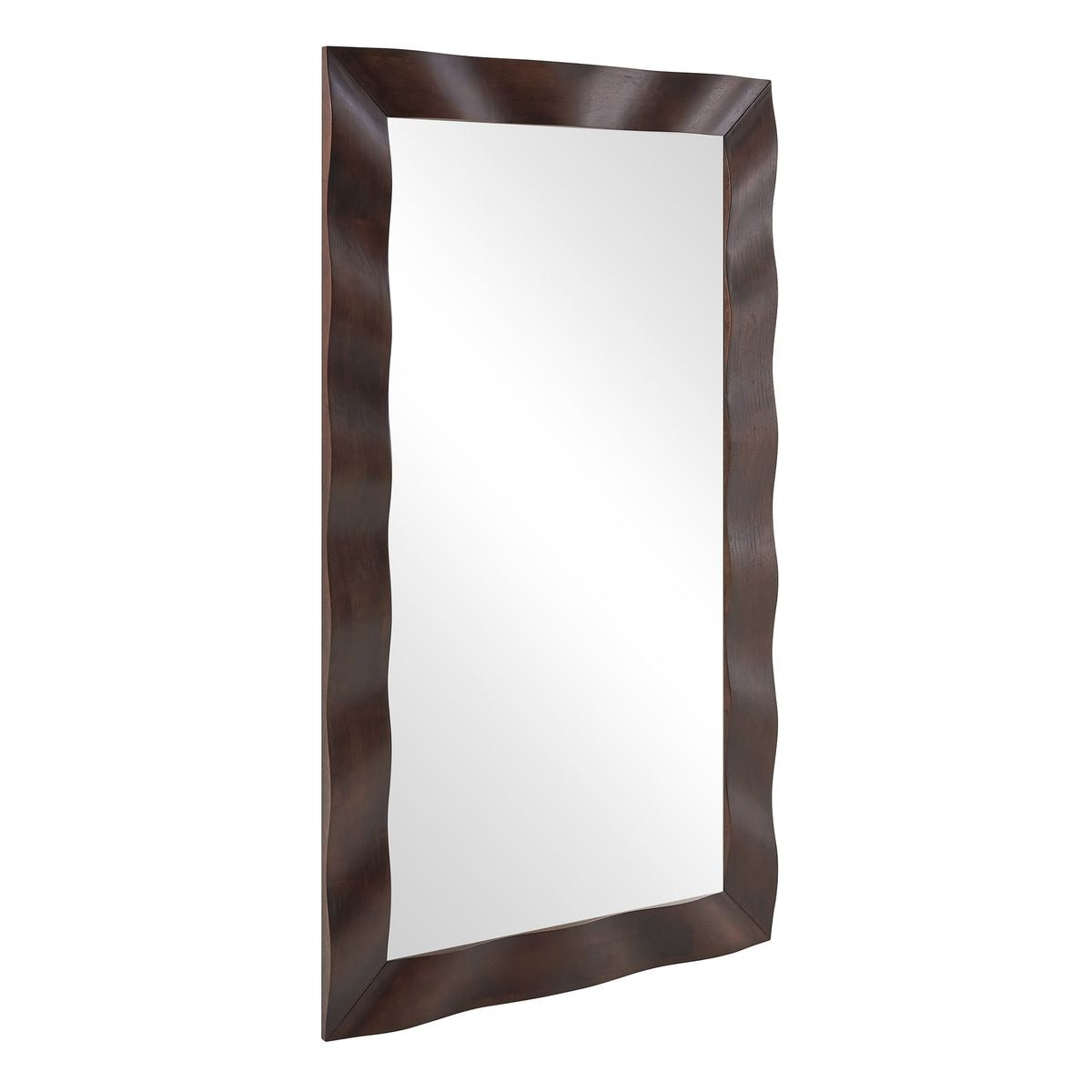 Wrinkle Wavy Mirror in Wood by Uttermost