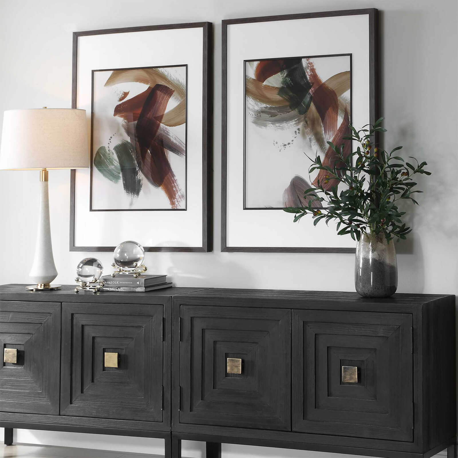 Velocity Framed Abstract Prints - Set of 2 by Uttermost