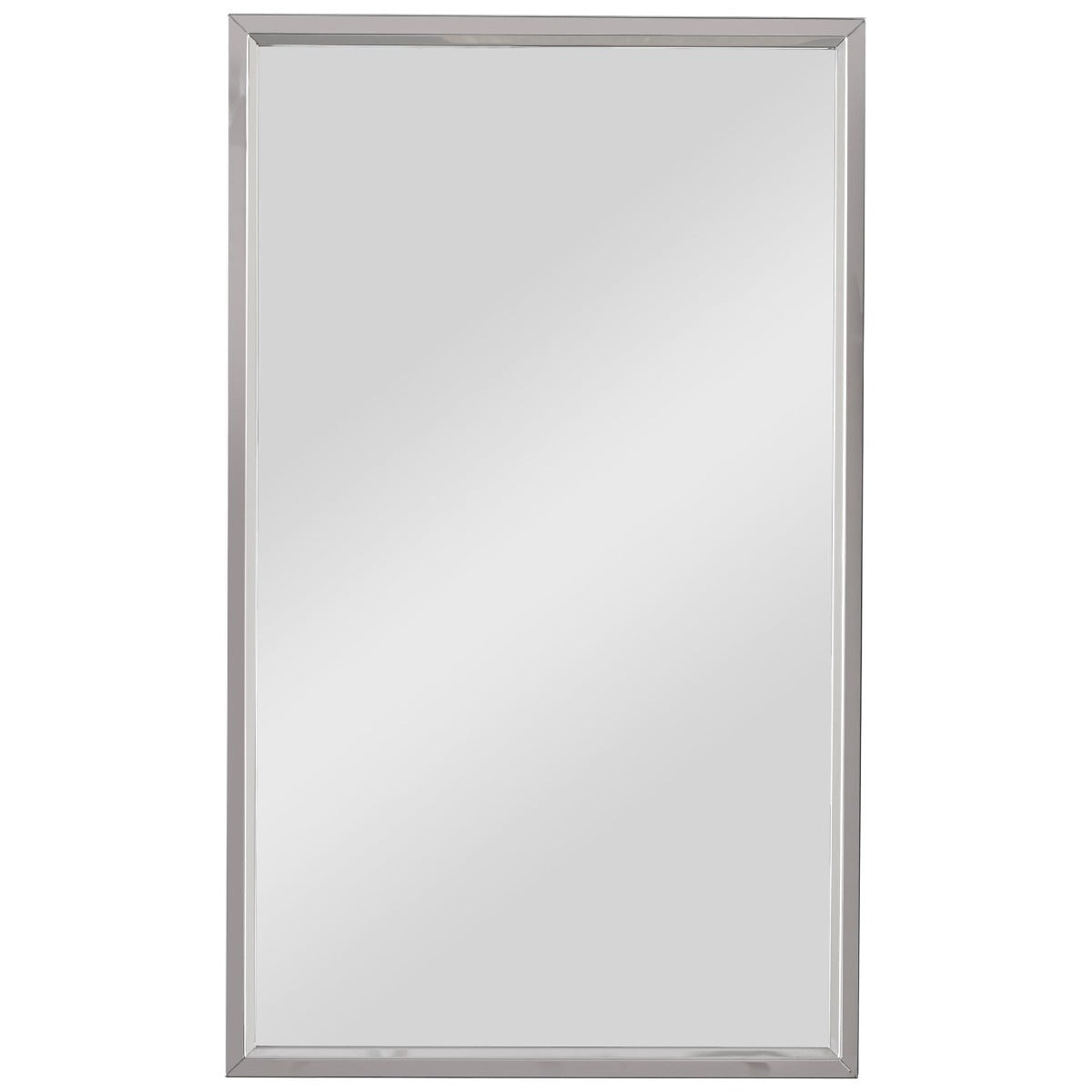 Simple Rectangular Mirror Silver by Keiichi