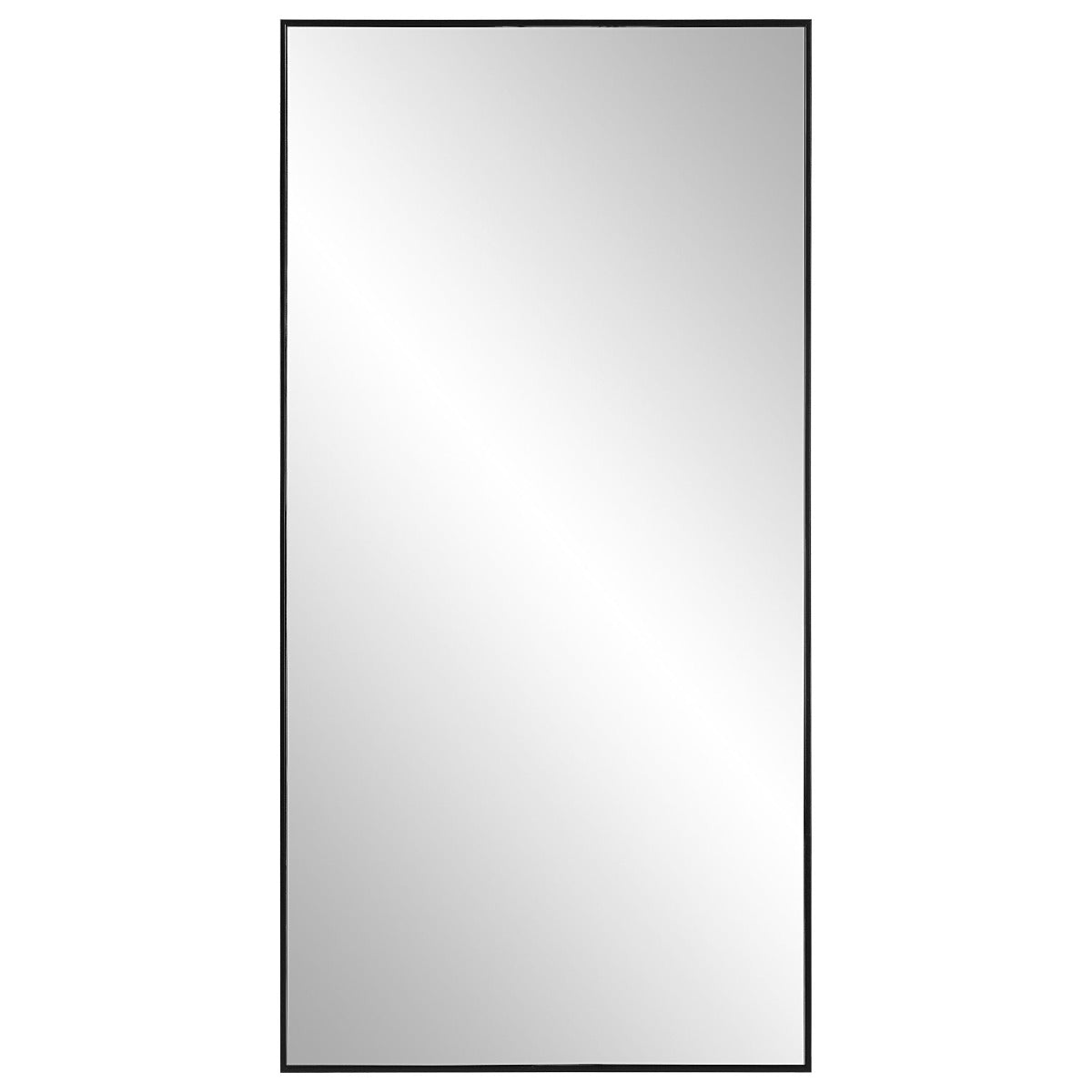 Slim Frame Midi Mirror in Black by Keiichi