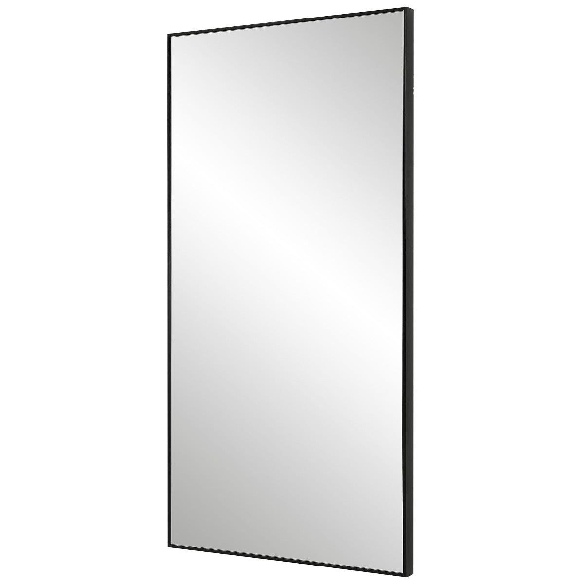 Slim Frame Midi Mirror in Black by Keiichi