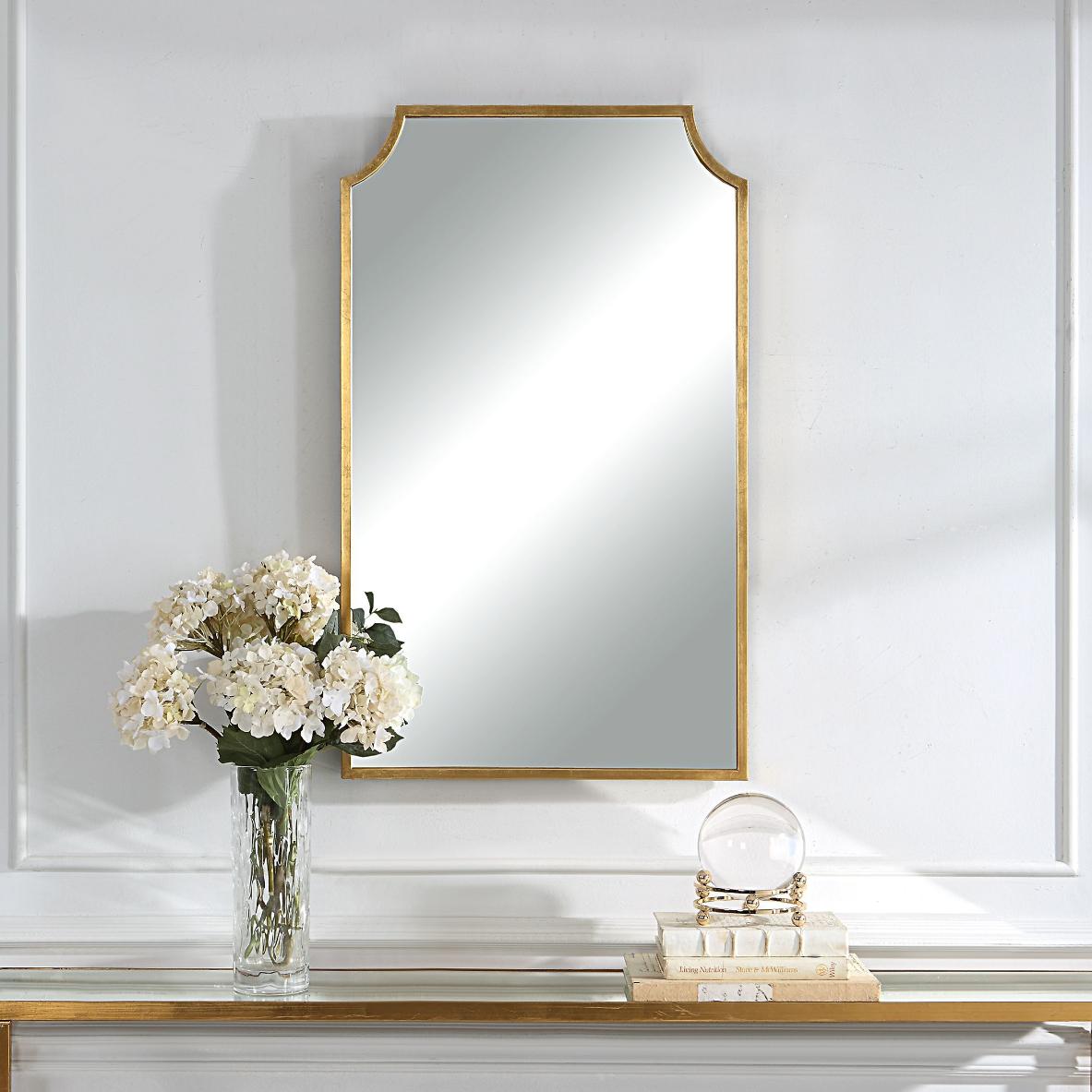 Bradley Mirror Gold Finish by Keiichi