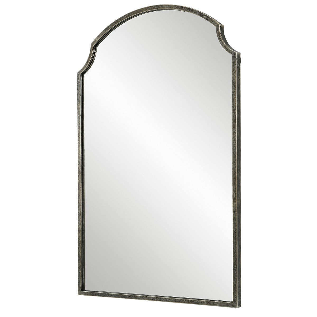 Beatrice Arched Mirror in Brushed Bronze by Keiichi