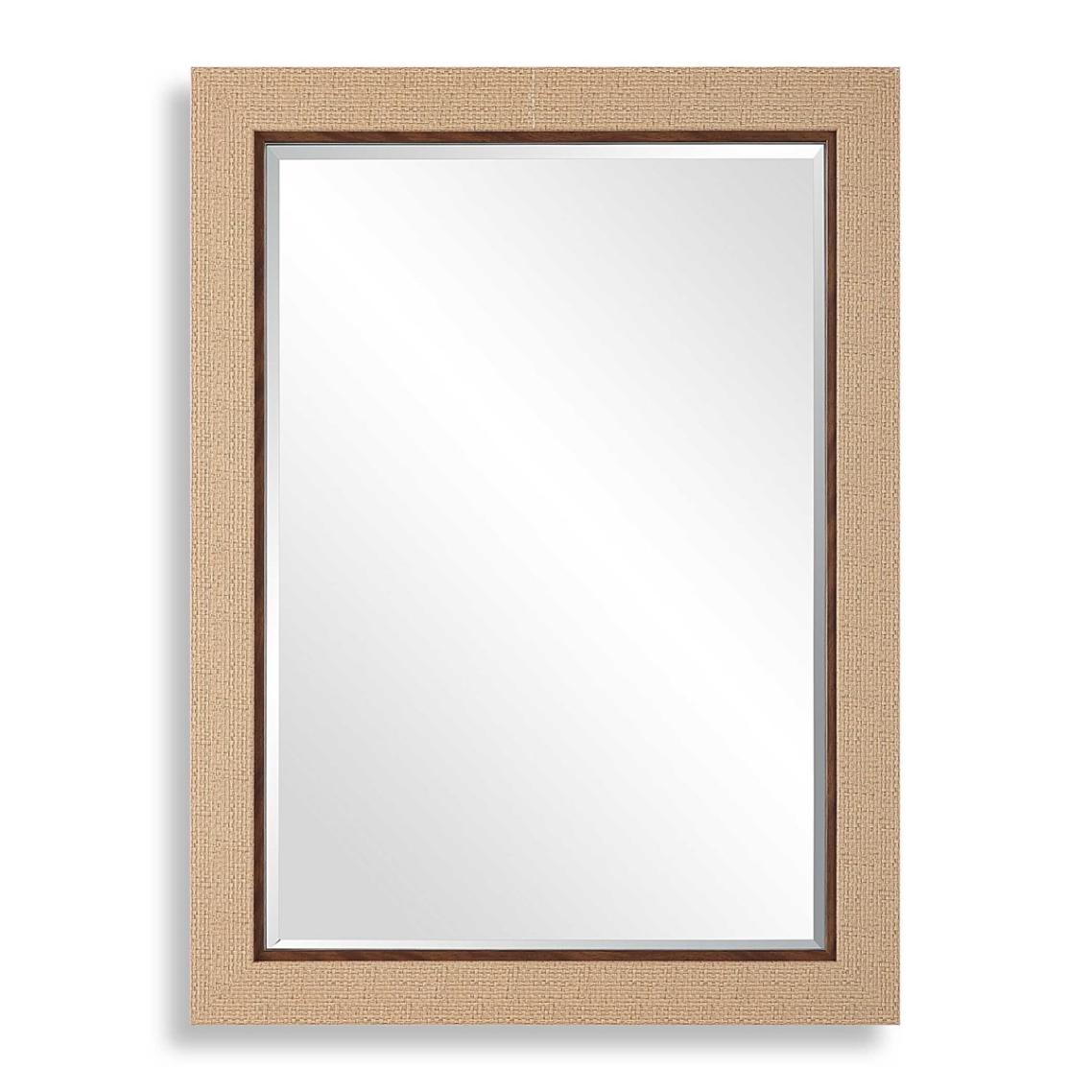 Natural Woven Rectangular Mirror by Keiichi