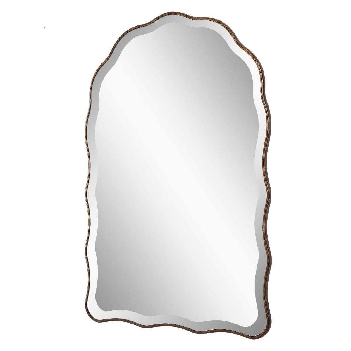 Irregular Mirror Antique Bronze by Keiichi