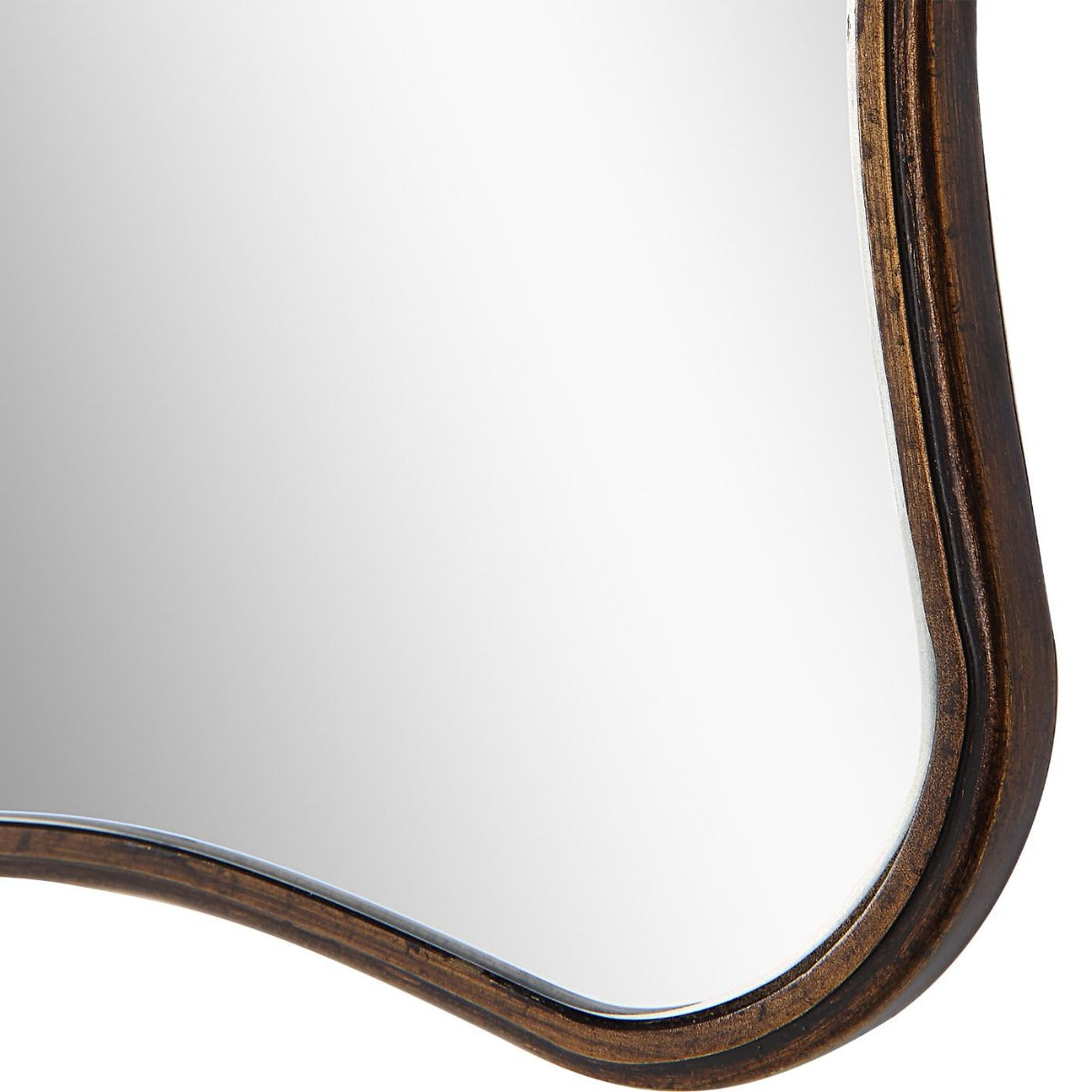 Irregular Mirror Antique Bronze by Keiichi