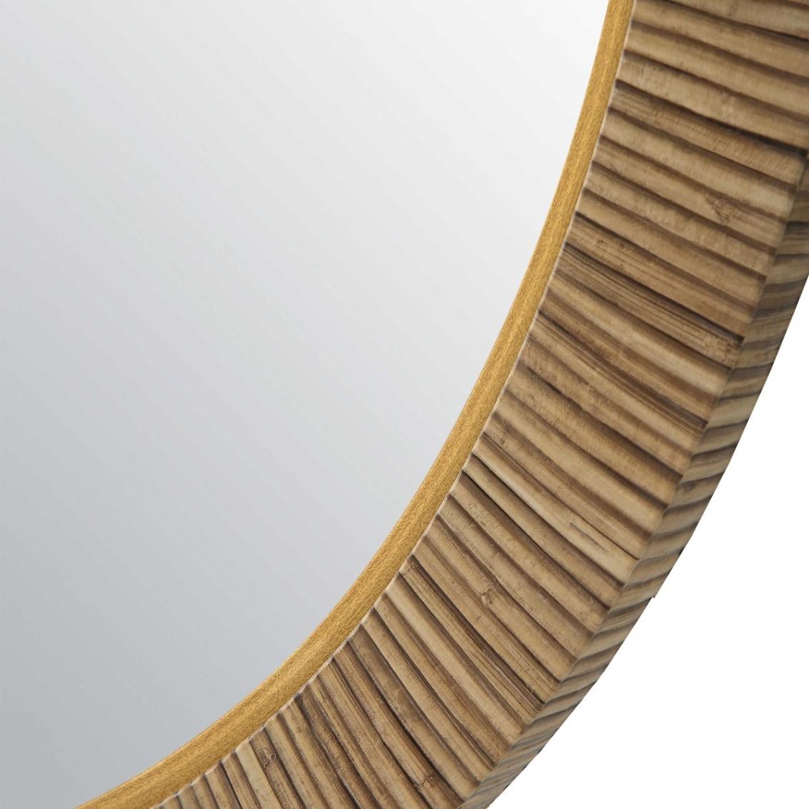 Indiana Rattan Round Mirror by Keiichi
