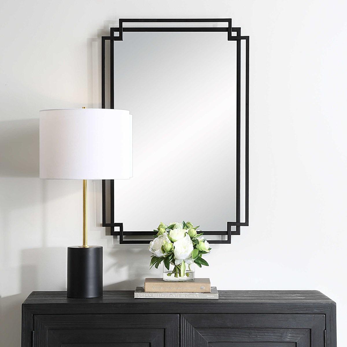 Deco Mirror Black Finish by Keiichi