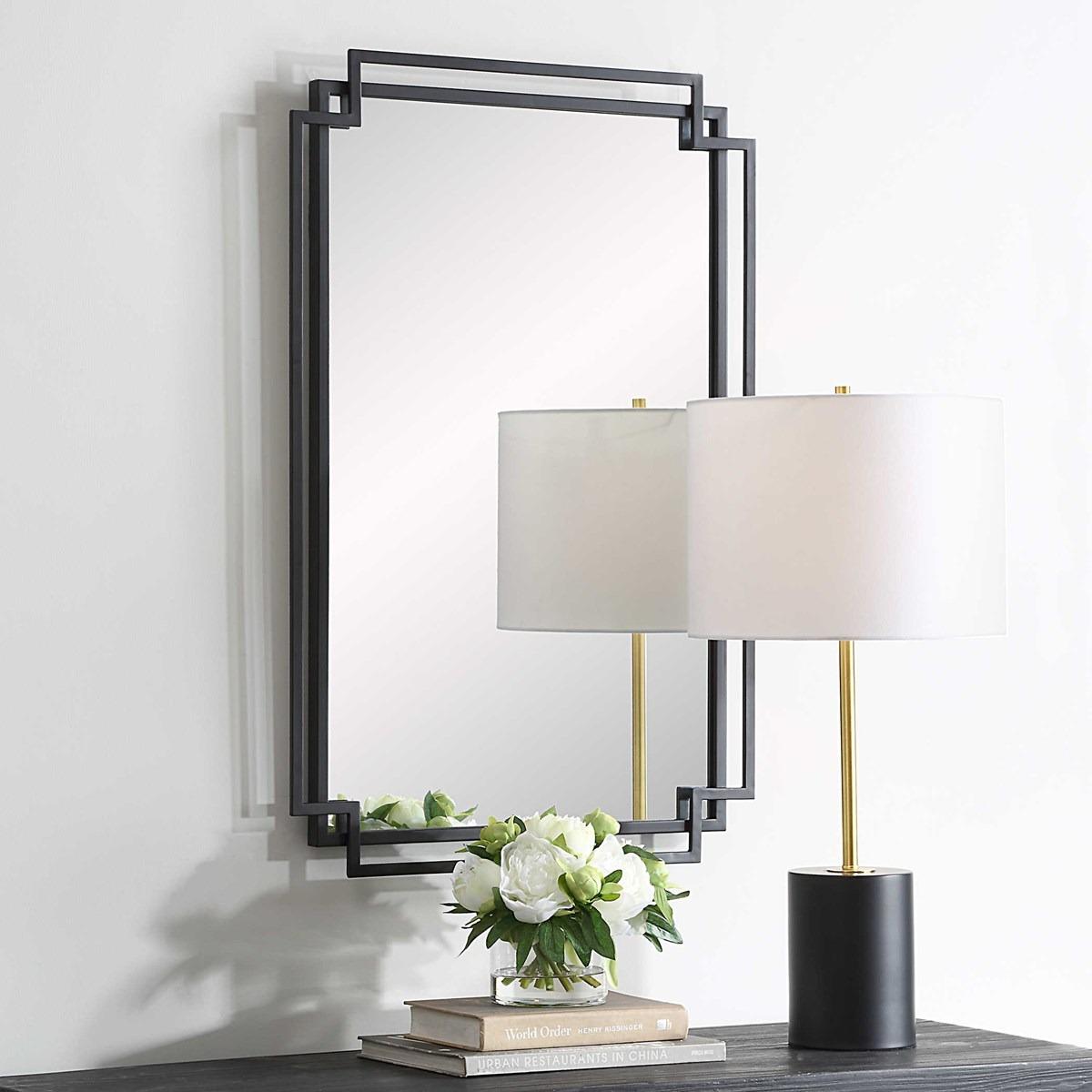 Deco Mirror Black Finish by Keiichi