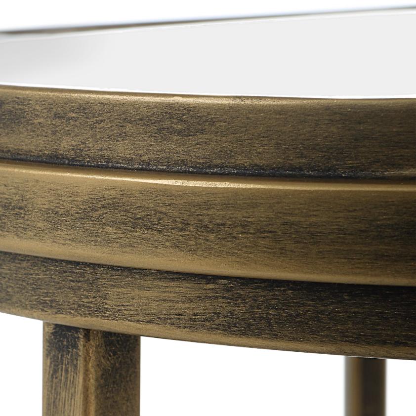 Occular Nesting Side Tables Brushed Gold by Keiichi