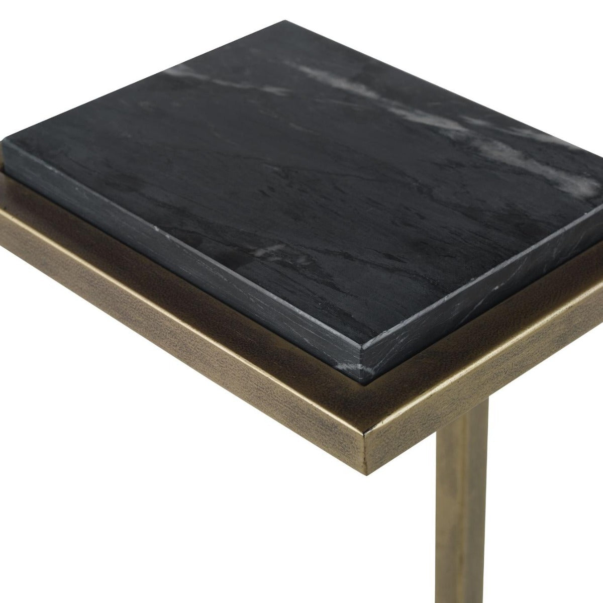 Served Accent Table Marble & Brushed Gold by Keiichi