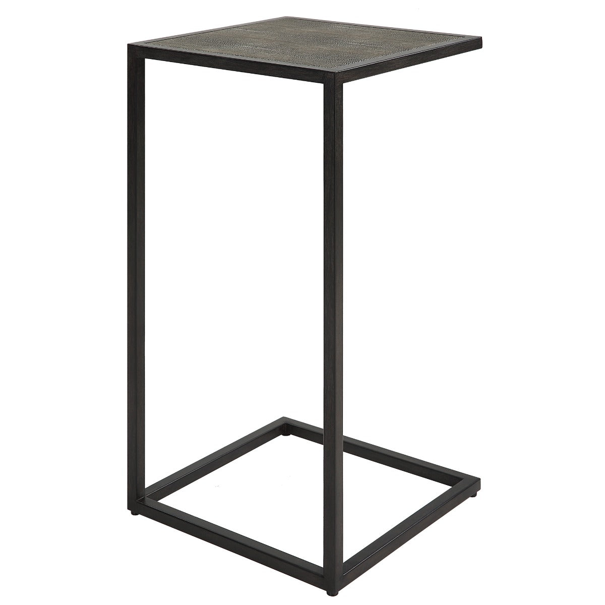 Shagreen Pull-Up Side Table in Grey by Keiichi