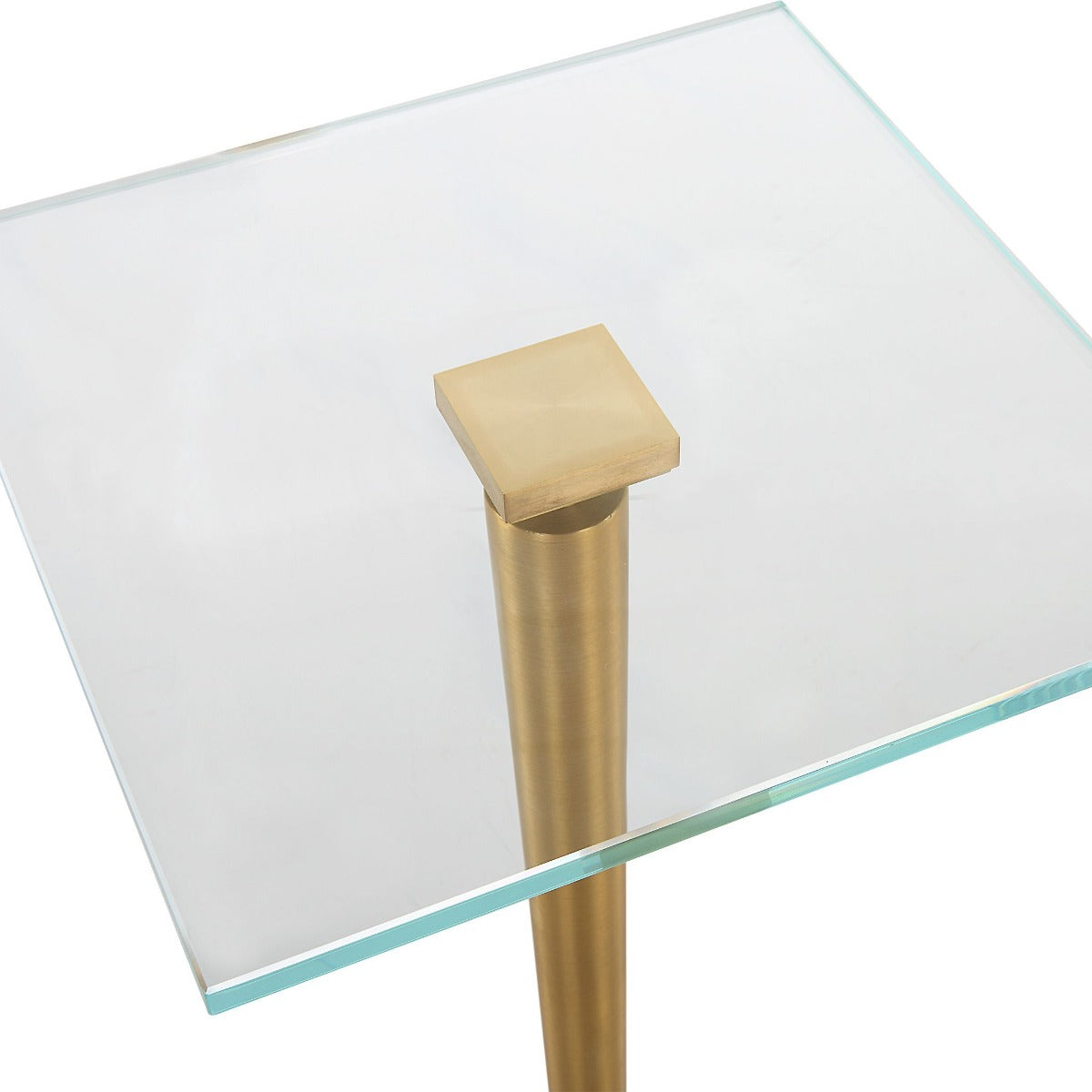 Crisp Drinks Table Marble & Brass by Keiichi