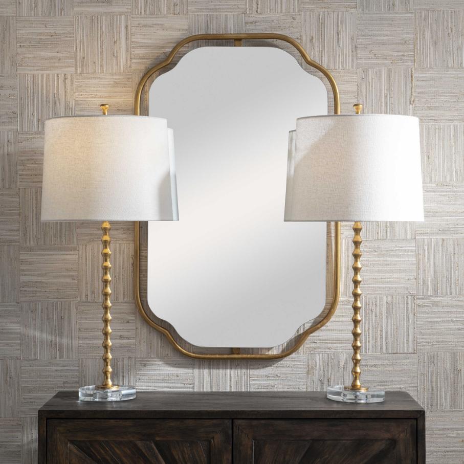 Hourglass Table Lamp in Brass - Set of 2 by Keiichi