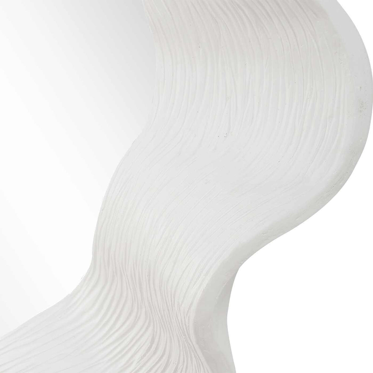 Wave Length Round White Mirror Uttermost