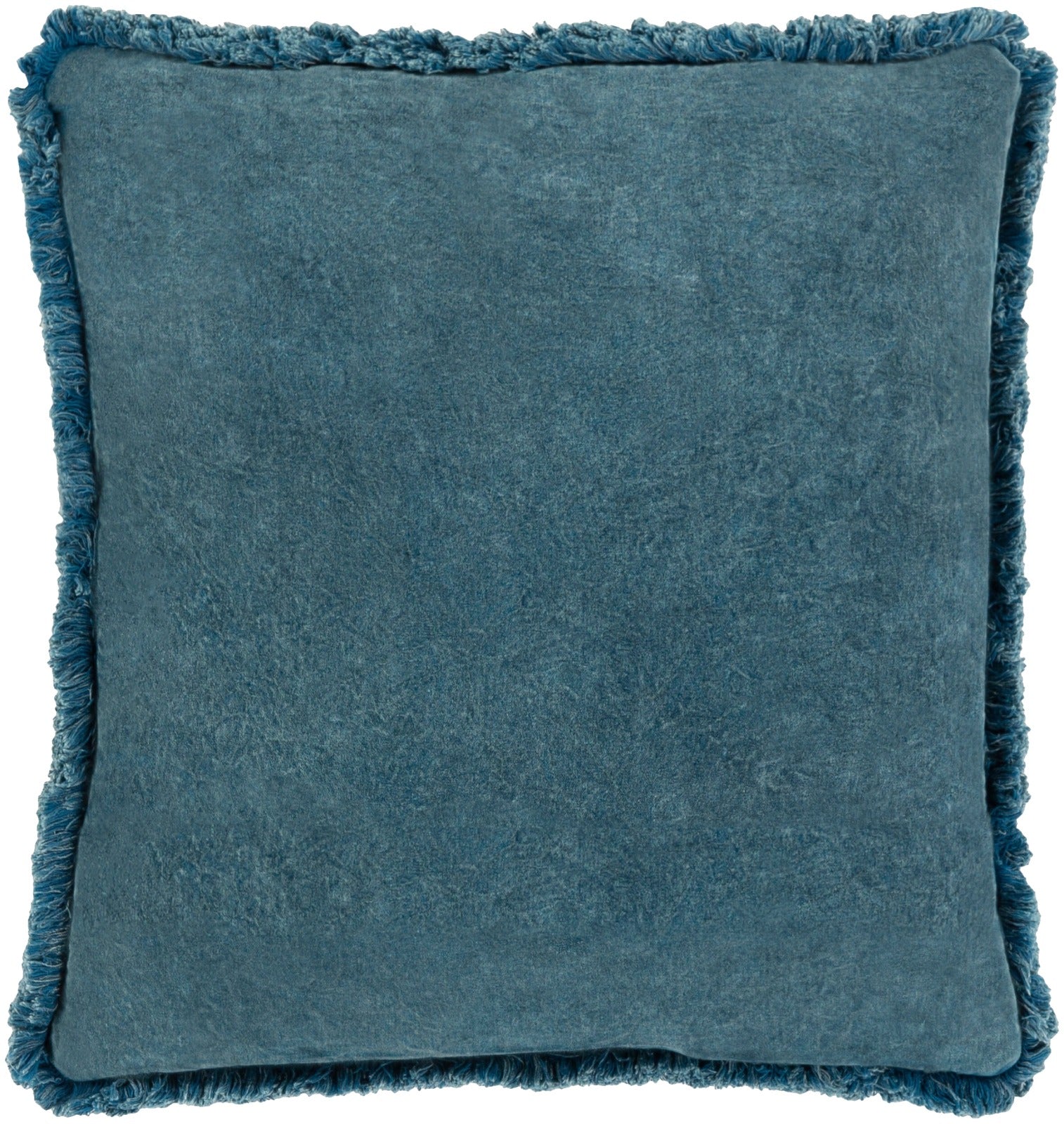 Washed Cotton Velvet Woven Cushion in Ocean by Keiichi