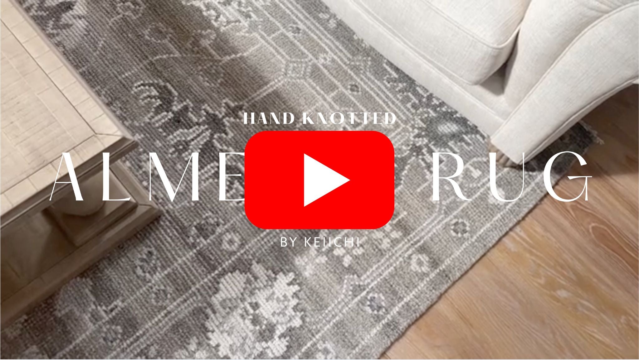 Almeria Hand Knotted Neutral Rug by Keiichi