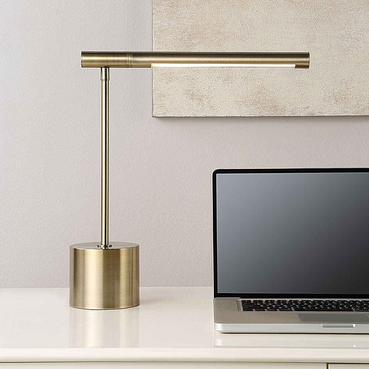 Zara Desk Lamp in Brass by Keiichi