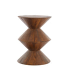 Larus Large Mango Wood Side Table - Brown Light & Living