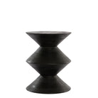 Larus Mango Wood Matt Black Side Table Light & Living