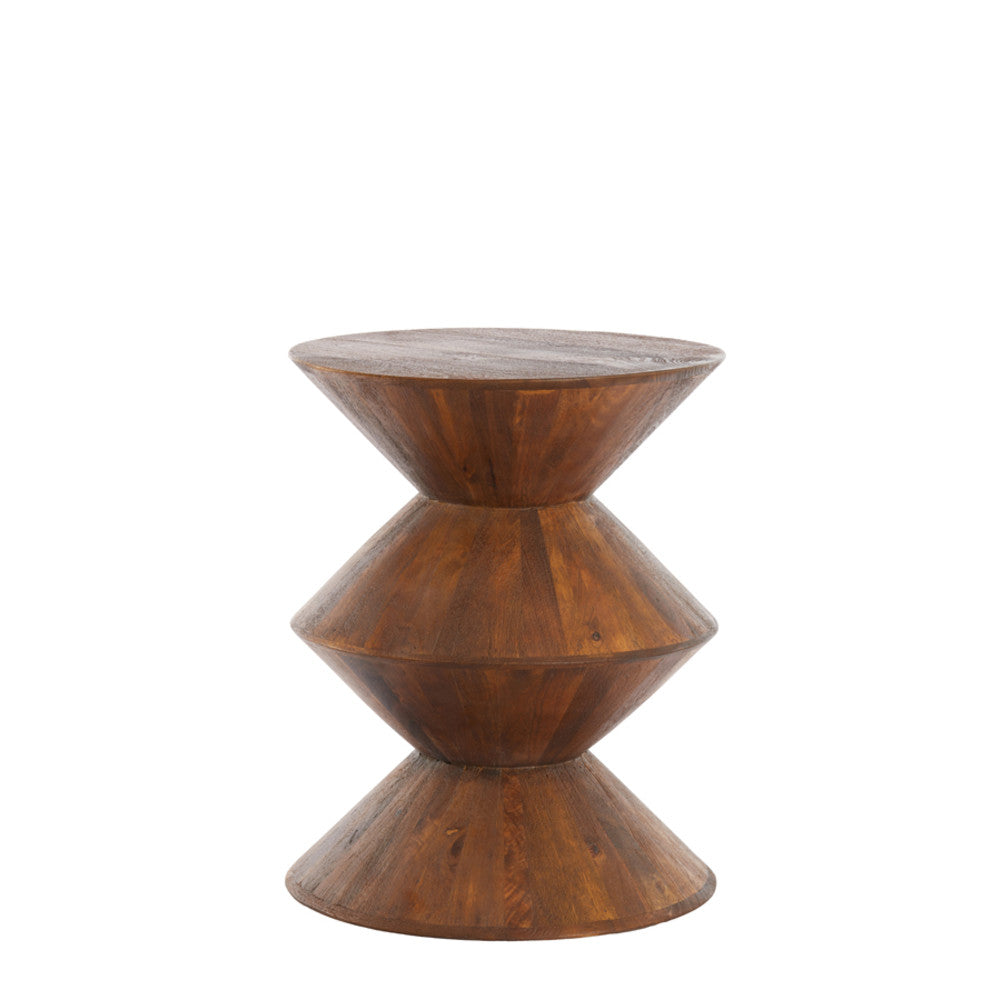 Larus Mango Wood Brown Side Table Light & Living