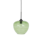 Mayson Glass Green & Matt Black Hanging Lamp Light & Living