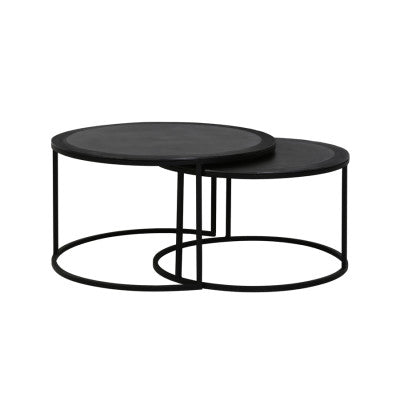 Coffee Table Talca Lead Antique Edge - Set of 2 Light & Living