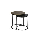 Talca Antique Copper & Bronze Edge Side Table - Set of 2 Light & Living