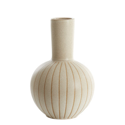 Ulloa Ceramics Matt Sand & Brown Vase Deco Light & Living
