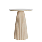 Veglia Matt Sand & Light Brown Spotted Side Table - Large Light & Living