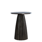 Veglia Matt Dark Brown Side Table - Small Light & Living