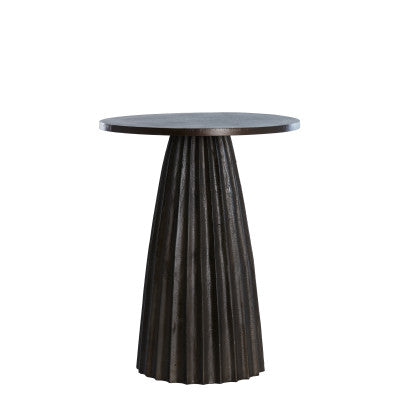 Veglia Matt Dark Brown Side Table - Small Light & Living
