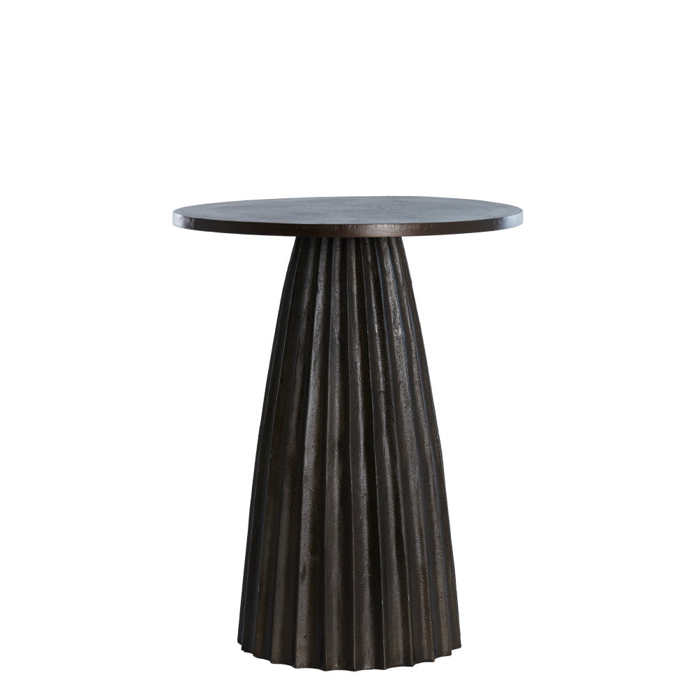 Veglia Matt Dark Brown Side Table - Small Light & Living