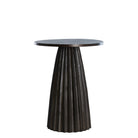 Veglia Matt Dark Brown Side Table - Small Light & Living