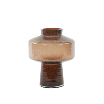 Trasmon Glass Brown Vase - Small Light & Living