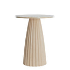 Veglia Matt Sand & Light Brown Spotted Side Table - Large Light & Living