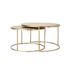 Talca Light Gold Coffee Table - Set of Two Light & Living