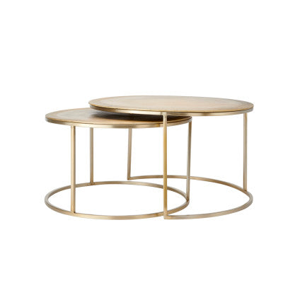 Talca Light Gold Coffee Table - Set of Two Light & Living