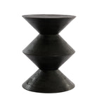 Larus Large Mango Wood  Side Table - Matt Black Light & Living