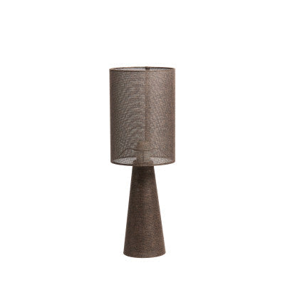 Micky Linen Brown Table Lamp Light & Living