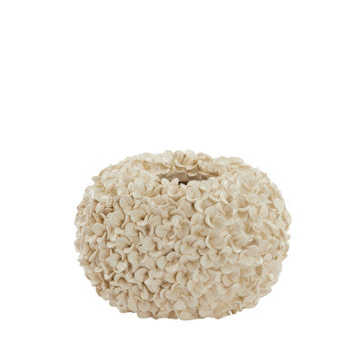 Phylia Cream Deco Vase - Large Light & Living