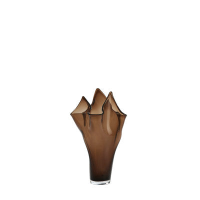 Aiora Dark Brown Glass Small Vase Light & Living