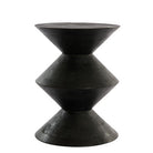 Larus Large Mango Wood  Side Table - Matt Black Light & Living