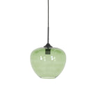 Mayson Glass Green & Matt Black Hanging Lamp Light & Living